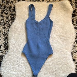 Blue Abercrombie bodysuit